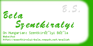 bela szentkiralyi business card